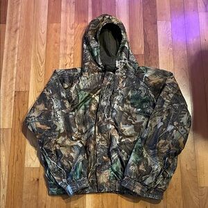 Men’s XXL Vintage Camouflage Hooded Puffer Jacket